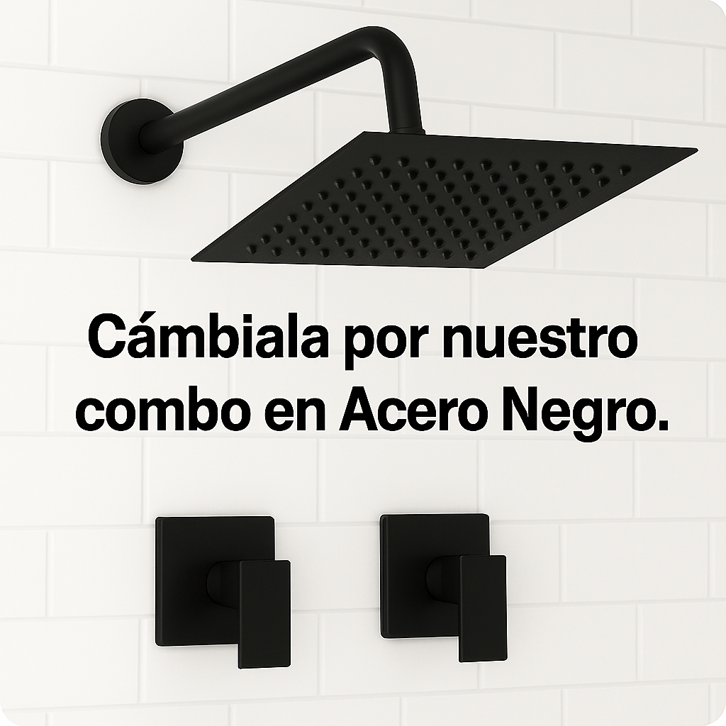 Imagen ducha negra oxidada